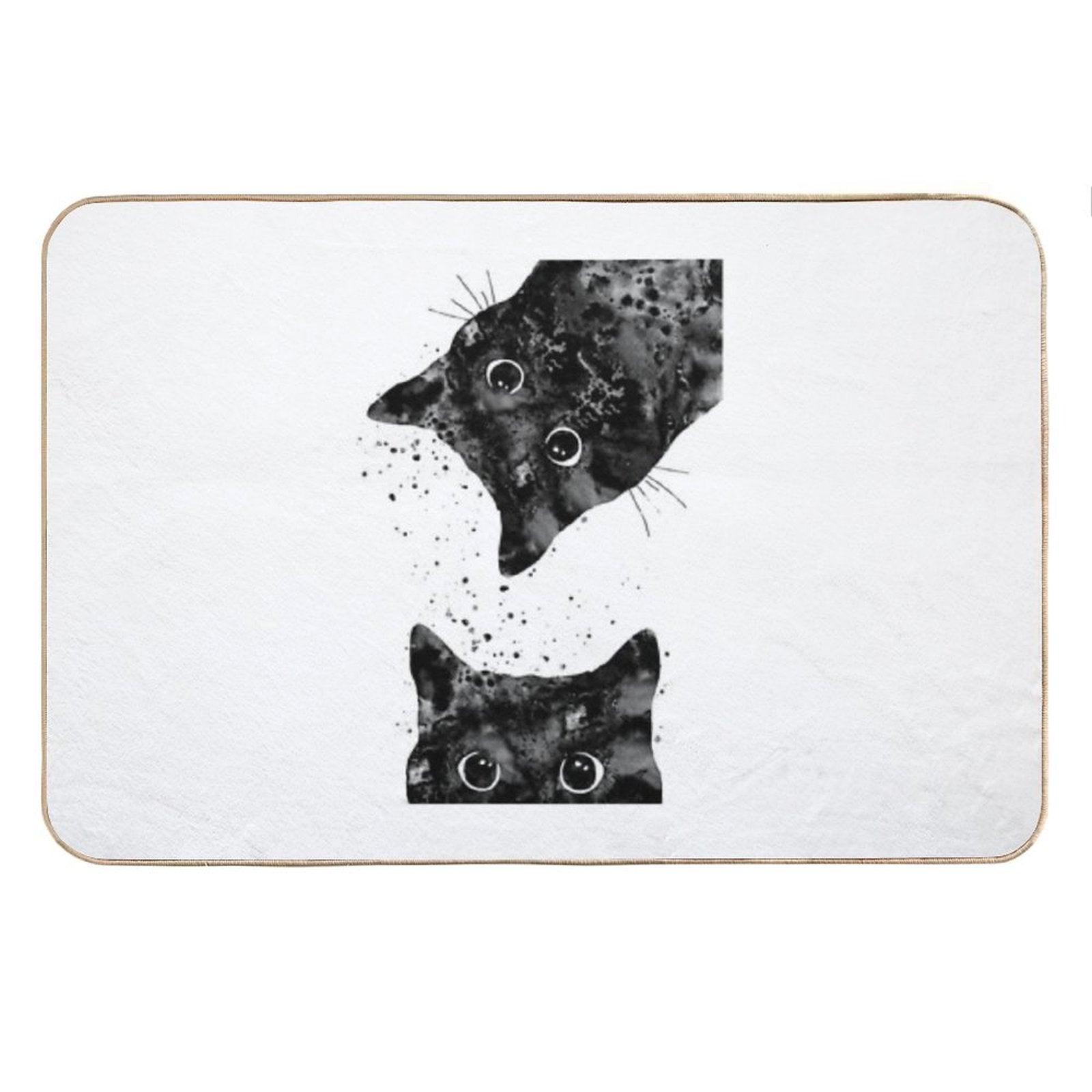 Peeking Cat Bath Mat