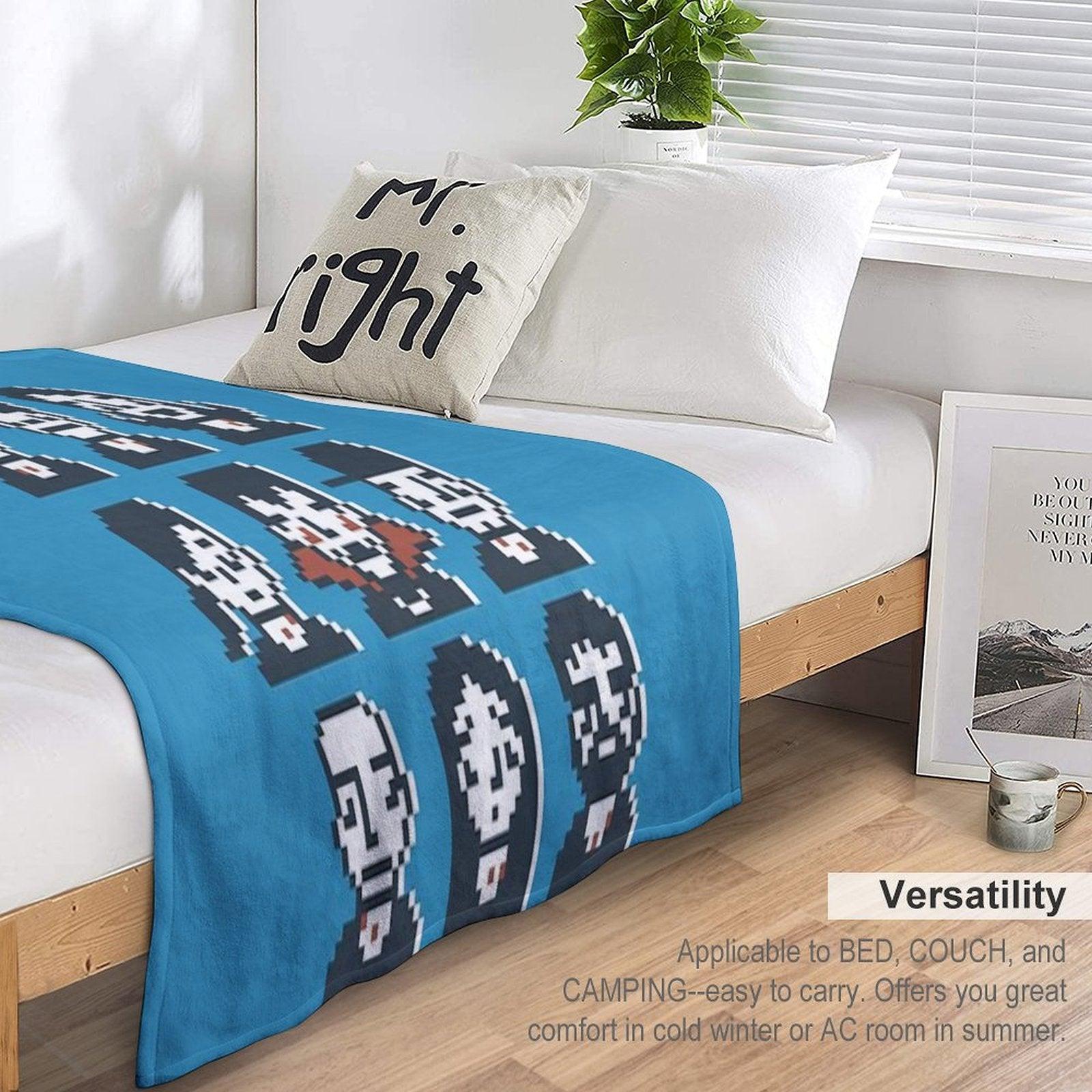 8-Bit By A Vampire Throw Blanket