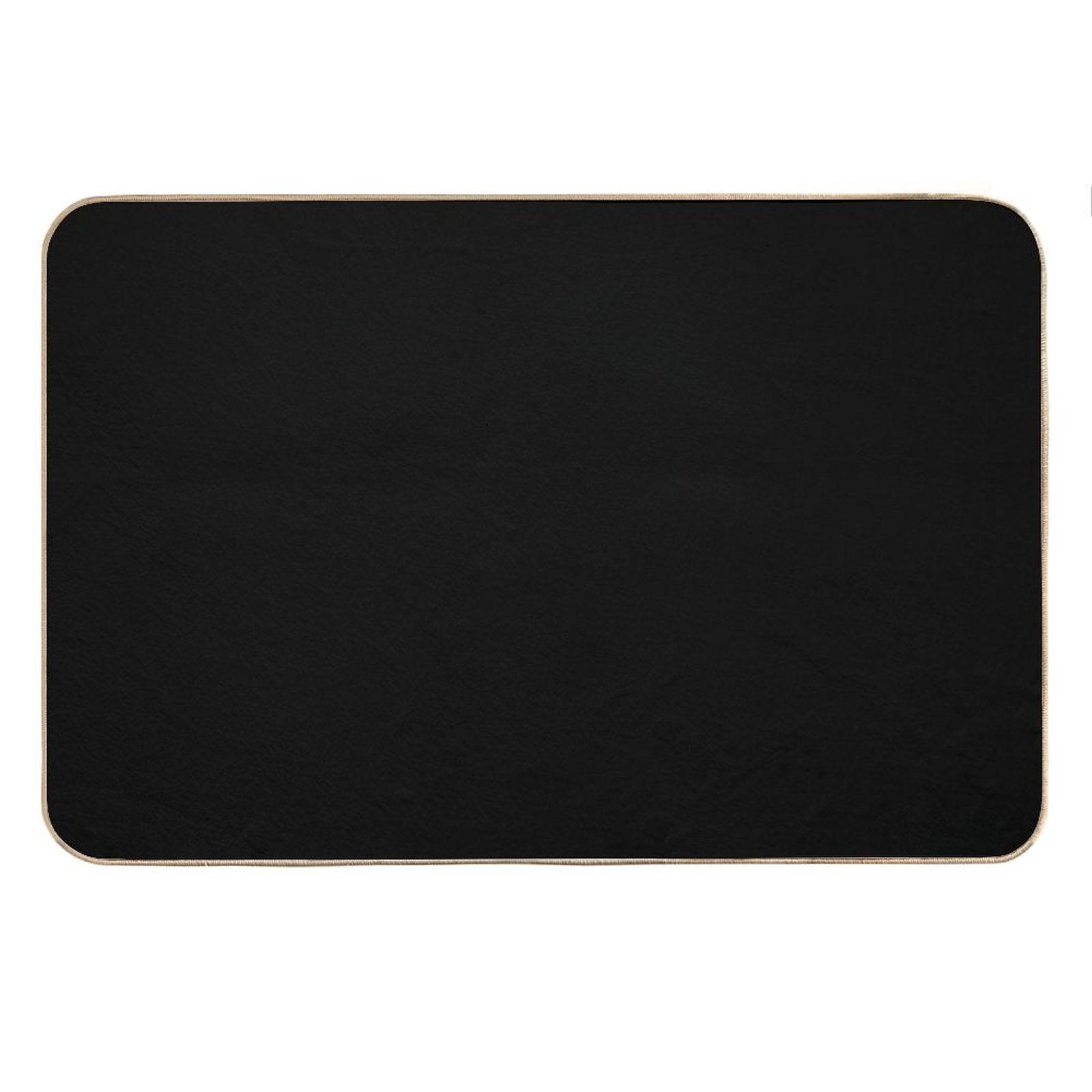Solid Black Bath Mat