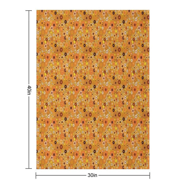 Hippie Flower Stars 60s 70s Throw Blanket