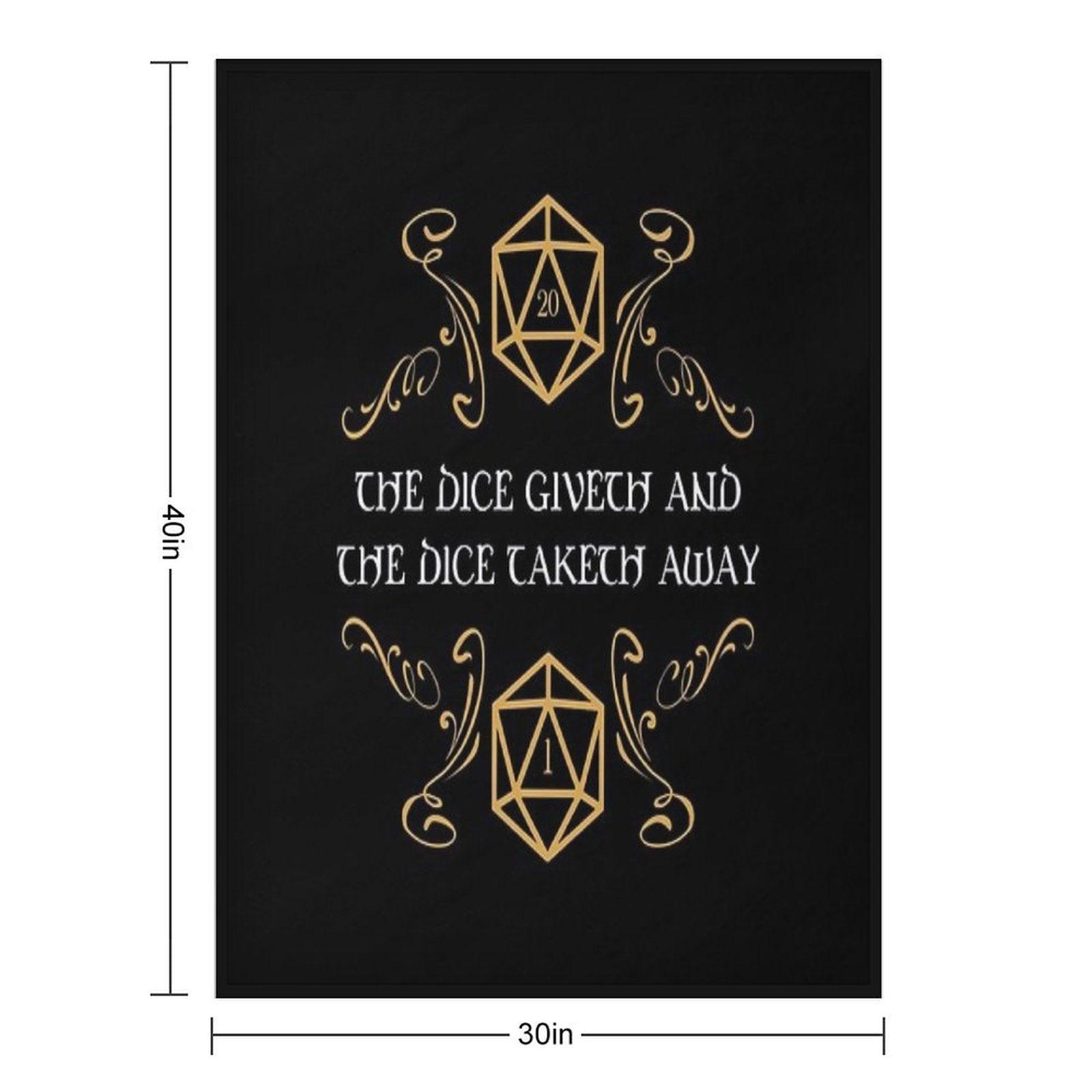 The Dice Giveth And Taketh Away Natural 20 And Critical Fail Throw Blanket