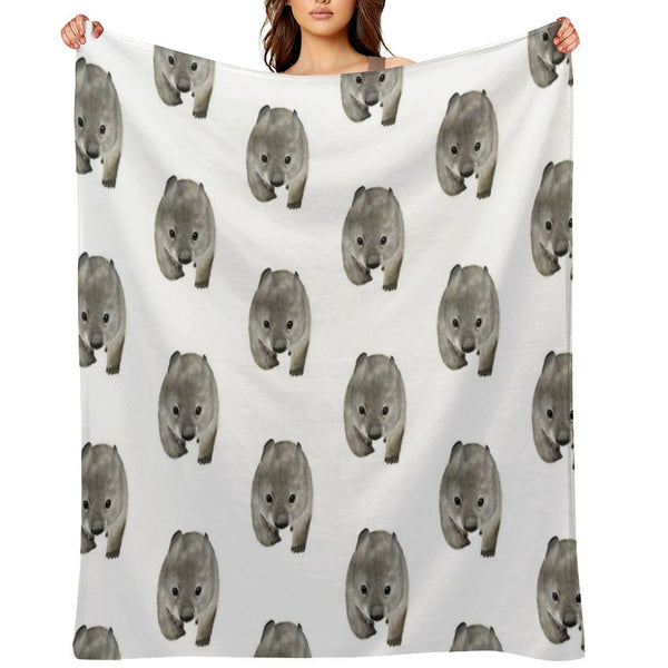 Cuddles The Wombat Quick-dry Throw Blanket