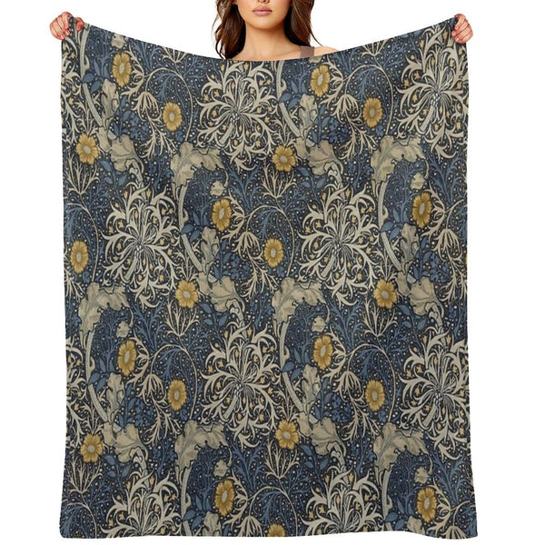 William Morris Seaweed Gift-ready Throw Blanket