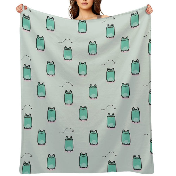 Cute Frogs Multi-functional Throw Blanket