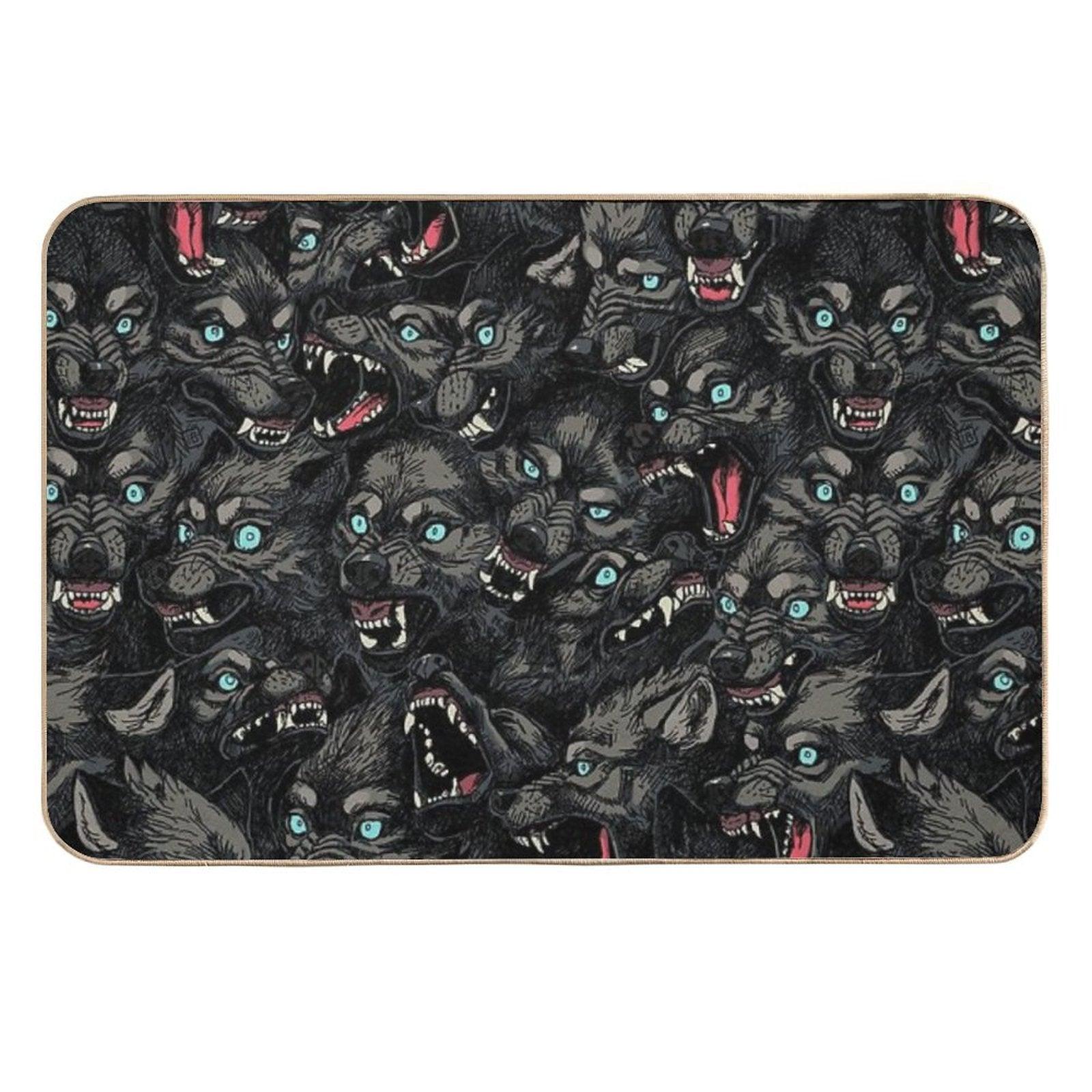 Wolf Pack Pattern  Slip-Resistant Bath Mat