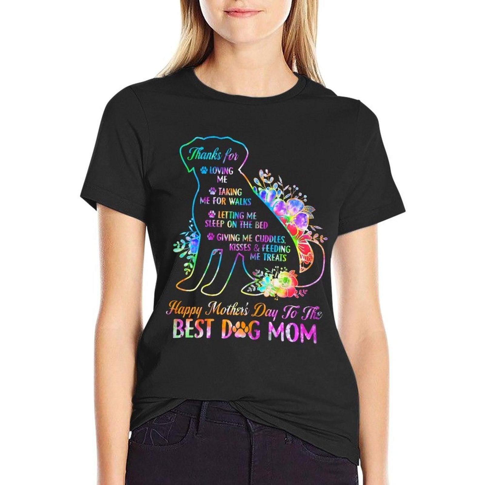 Happy Mother's Day Tie Dye To The Best Dog Mom Mothers Day T-Shirt