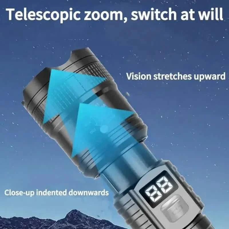 Ultra-Bright Tactical LED Flashlight – 3 Modes, USB Rechargeable, 600 Lumen, Outdoor, Hiking & Camping