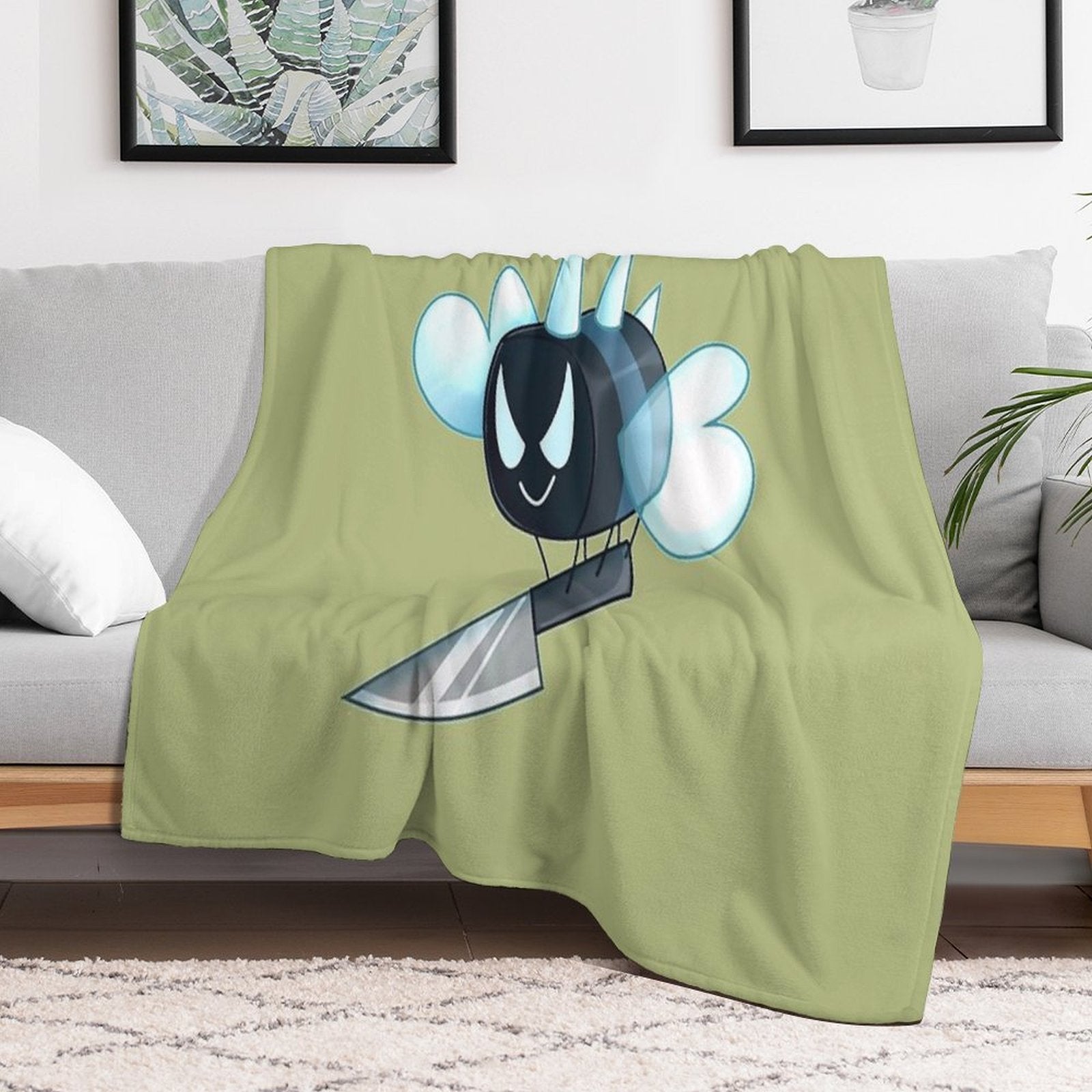 Angry Bee Swarm Simulator Premium Throw Blanket