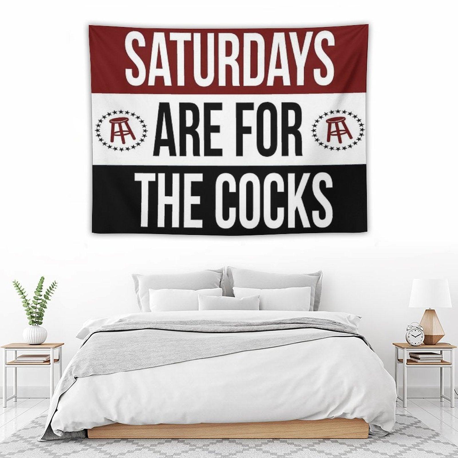 Saturdays Are for The Cocks Tapestry