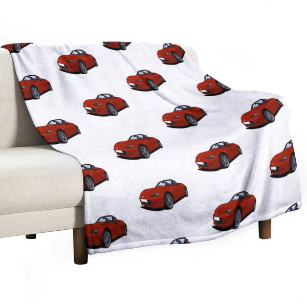 MX5Miata Red Comfort Throw Blanket