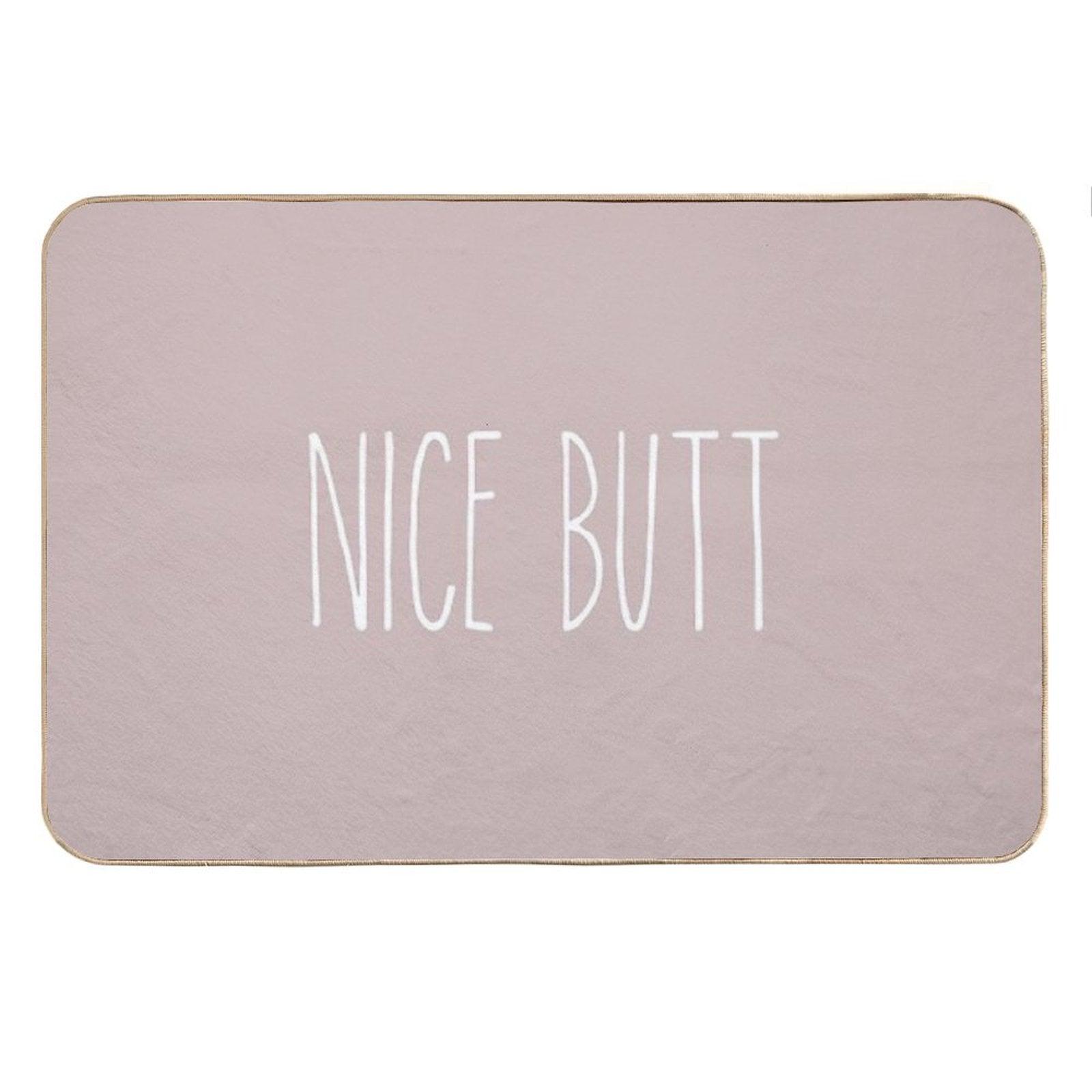 Nice Butt Matching Bath Mat And Shower Curtain Bath Mat