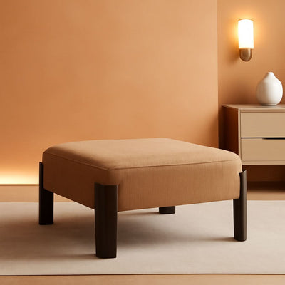 Forty Inch Super Soft Chenille Ottoman Coffee Table Sand