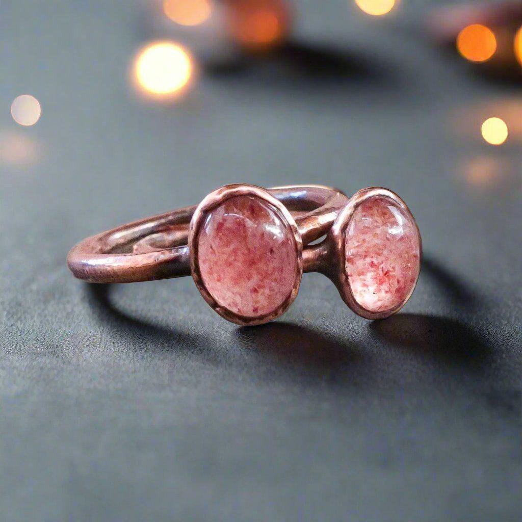Strawberry Quartz Ring - Heart Healing Within | By Blackbird & Sage