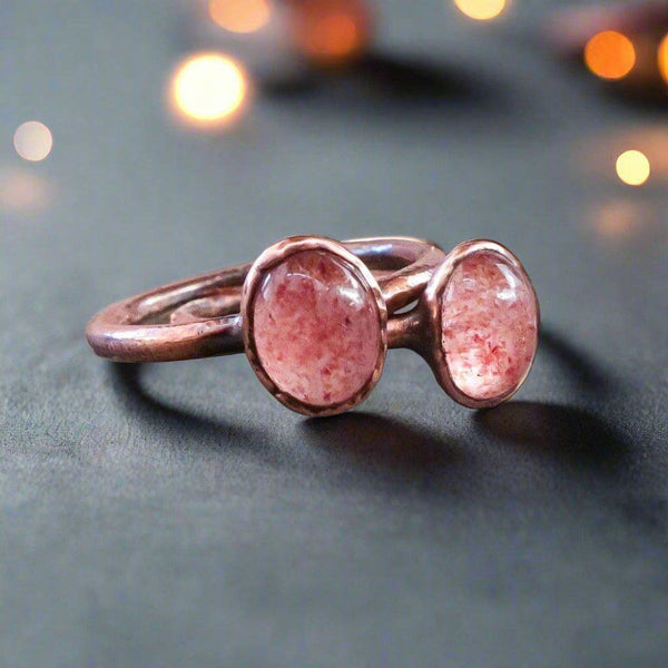 Strawberry Quartz Ring - Heart Healing Within | By Blackbird & Sage