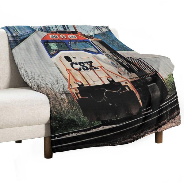 CSX #4568 SD70AC Operation Lifesaver 50th Anniversary (Original) Eco-conscious Throw Blanket