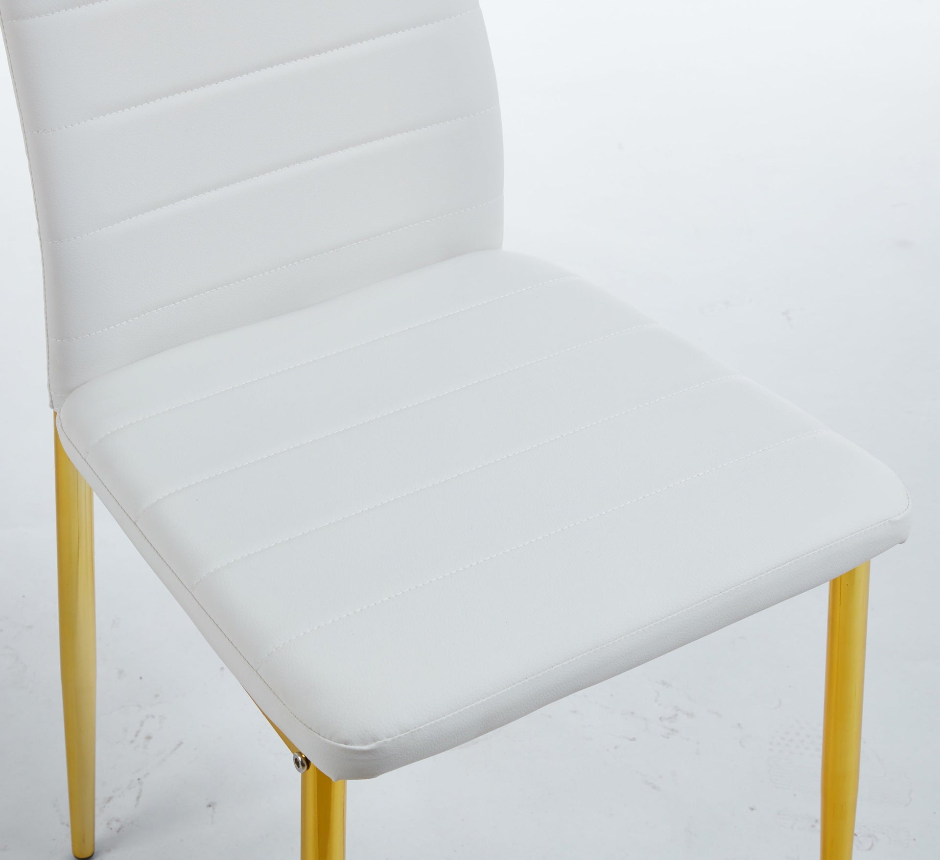 chair  set of 4,GOLDEN COLOR LEG,WHITE SEAT