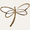 Gold Dragonfly Napkin Rings – Ivory Flight