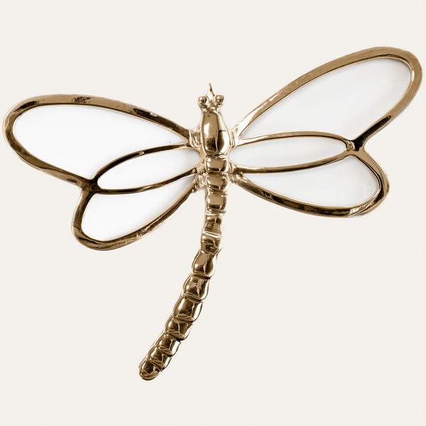Gold Dragonfly Napkin Rings – Ivory Flight