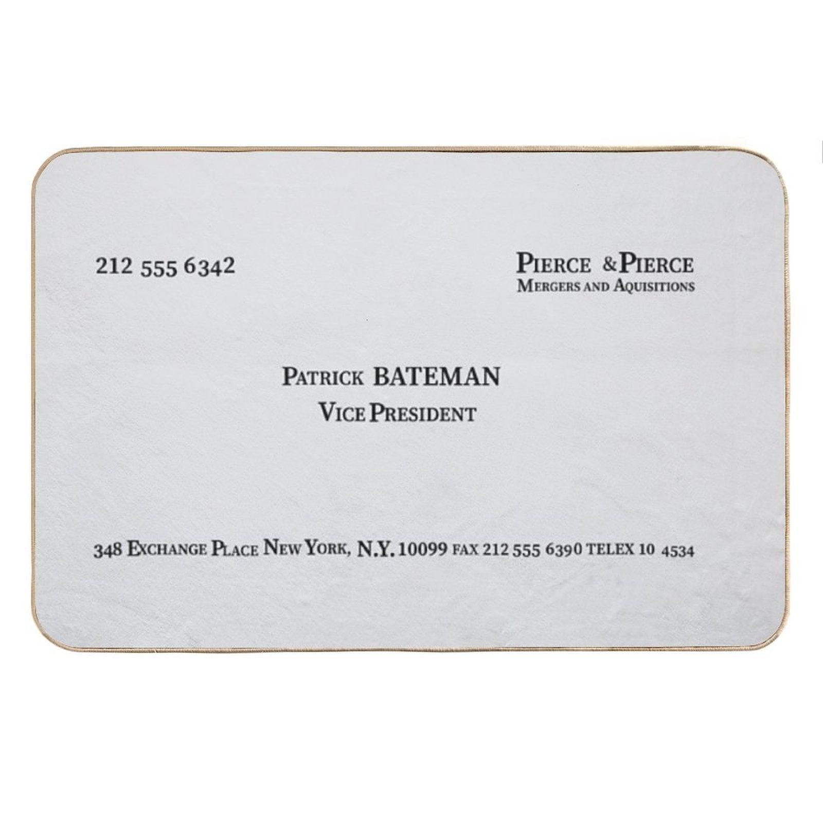 Patrick Bateman American Psycho Business Card Bath Mat