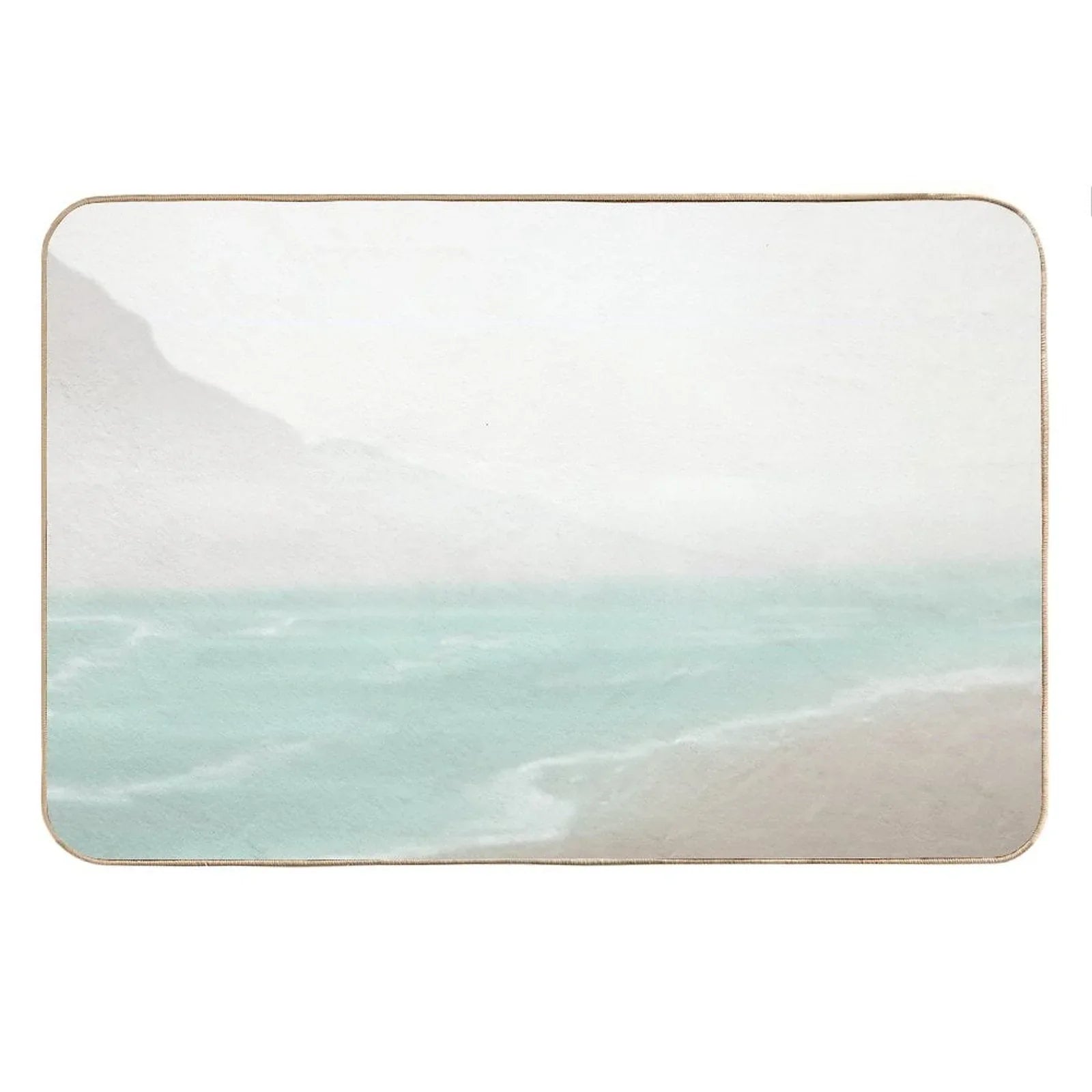 Neutral Colors Beach Bath Mat