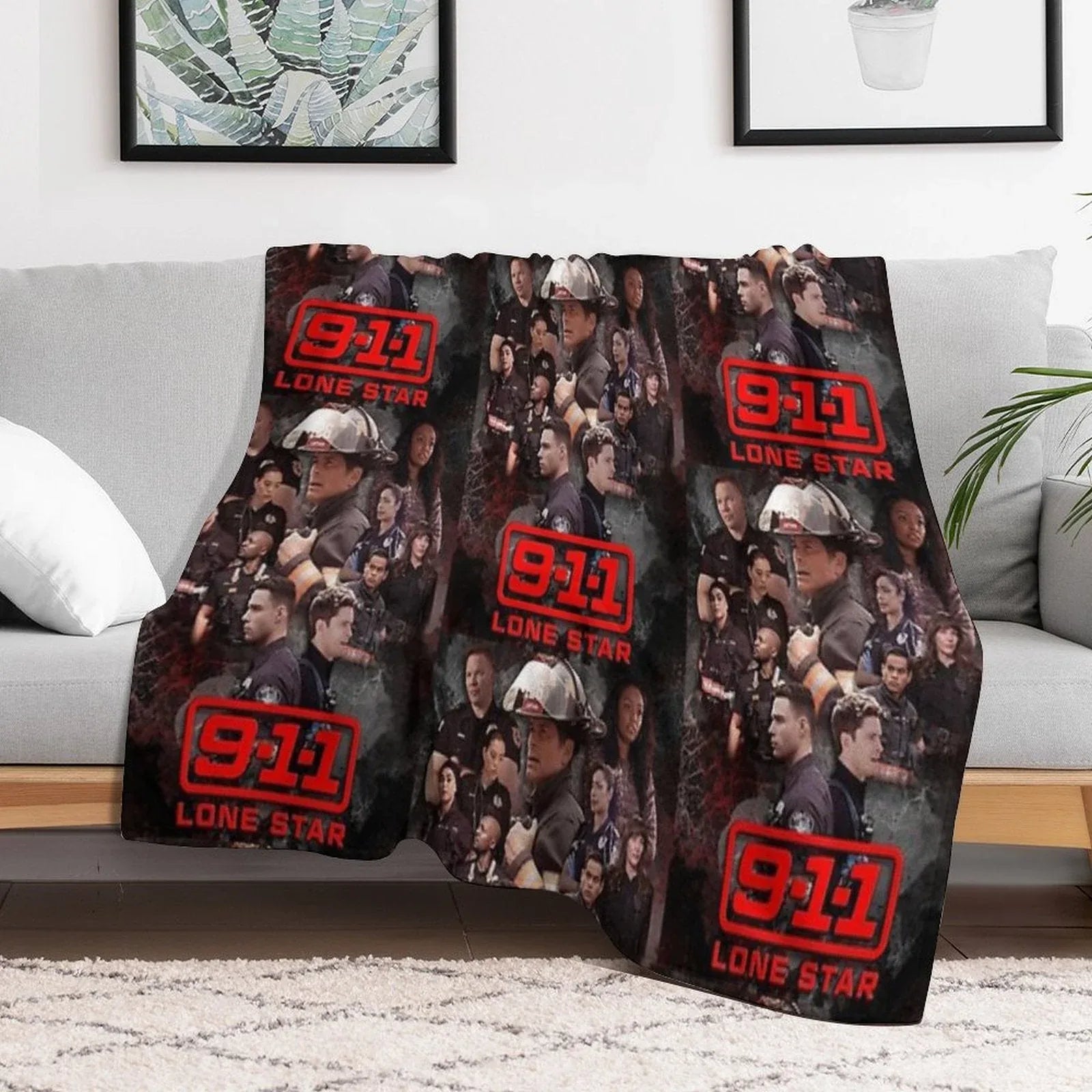 911 Lone Star - Cellular Throw Blanket