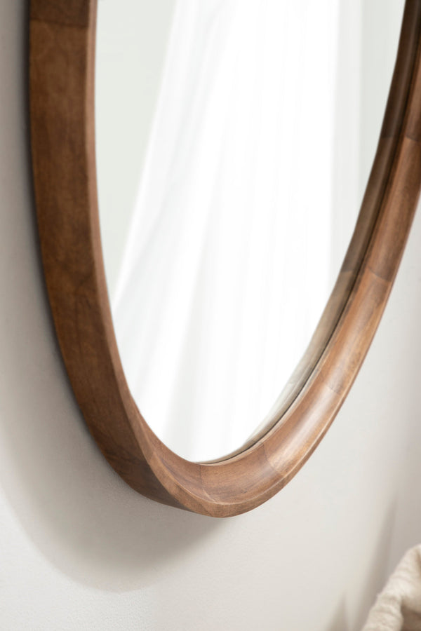 Hatherleigh Round Wood Wall Mirror