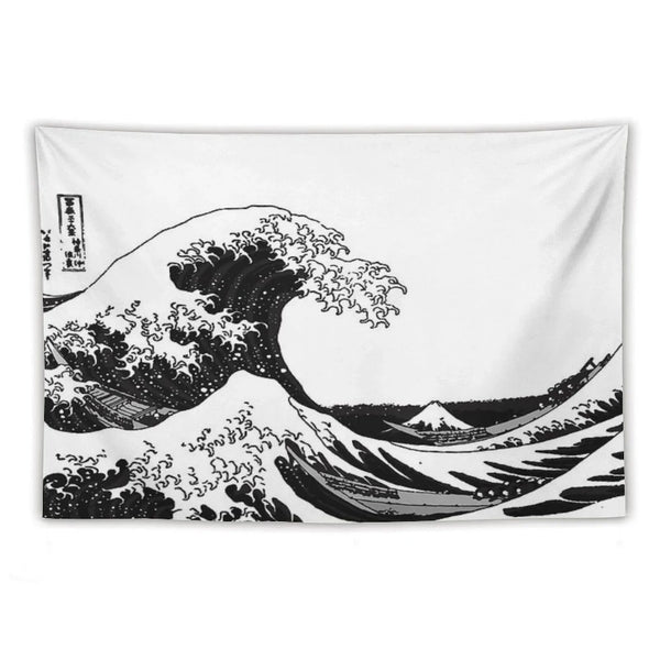 Great Wave Monochrome Tapestry