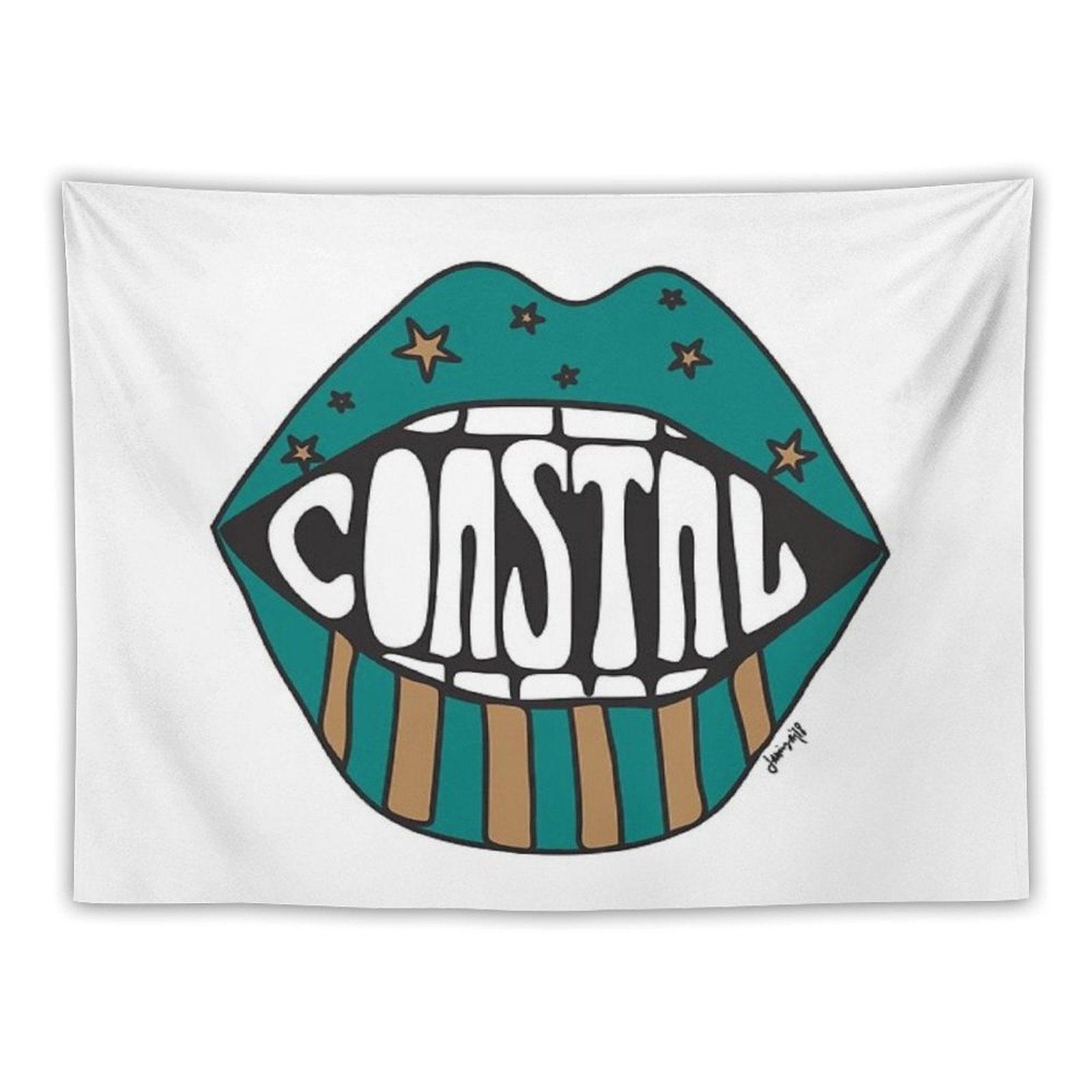 Coastal Carolina Funky Lips Tapestry