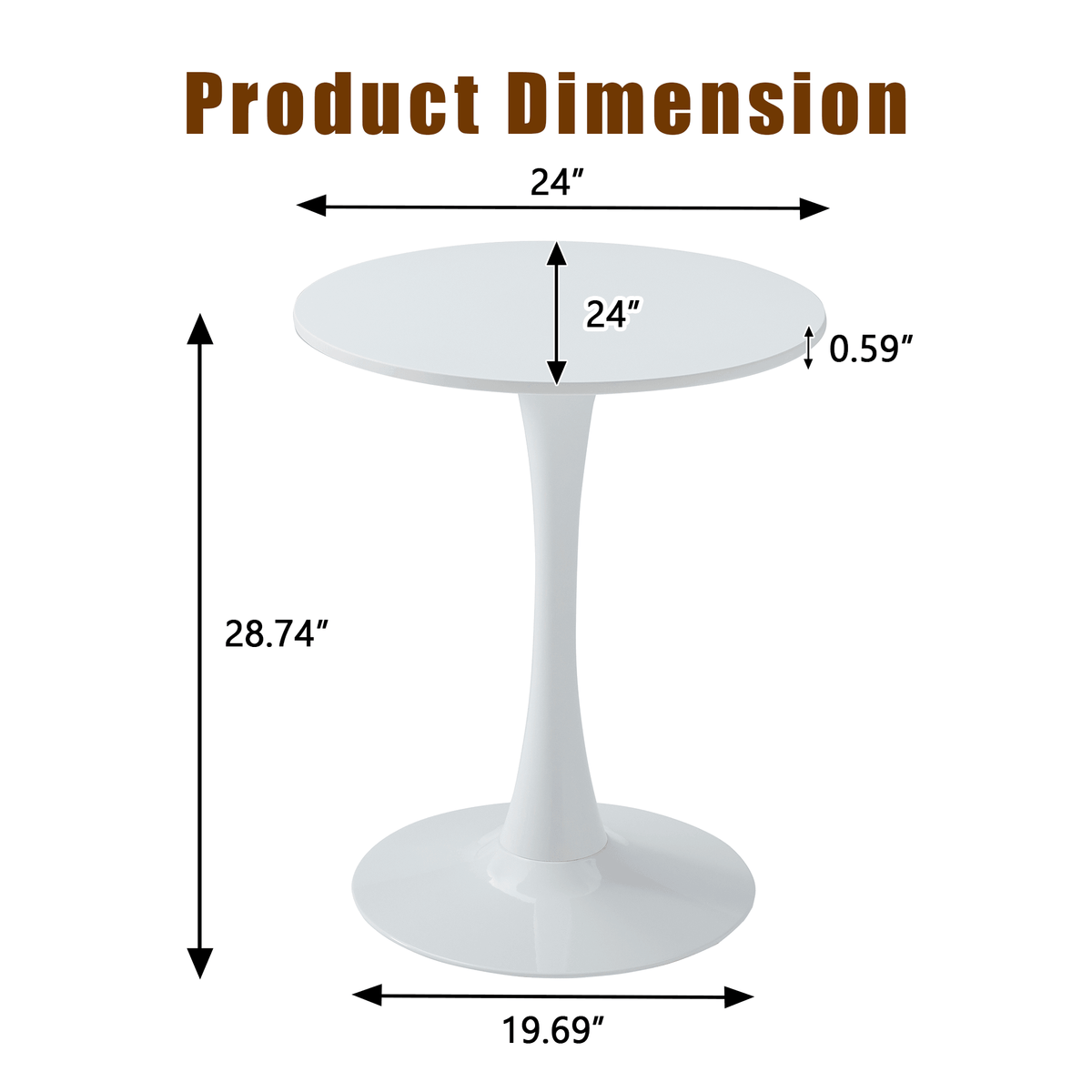 White Round Dining Table