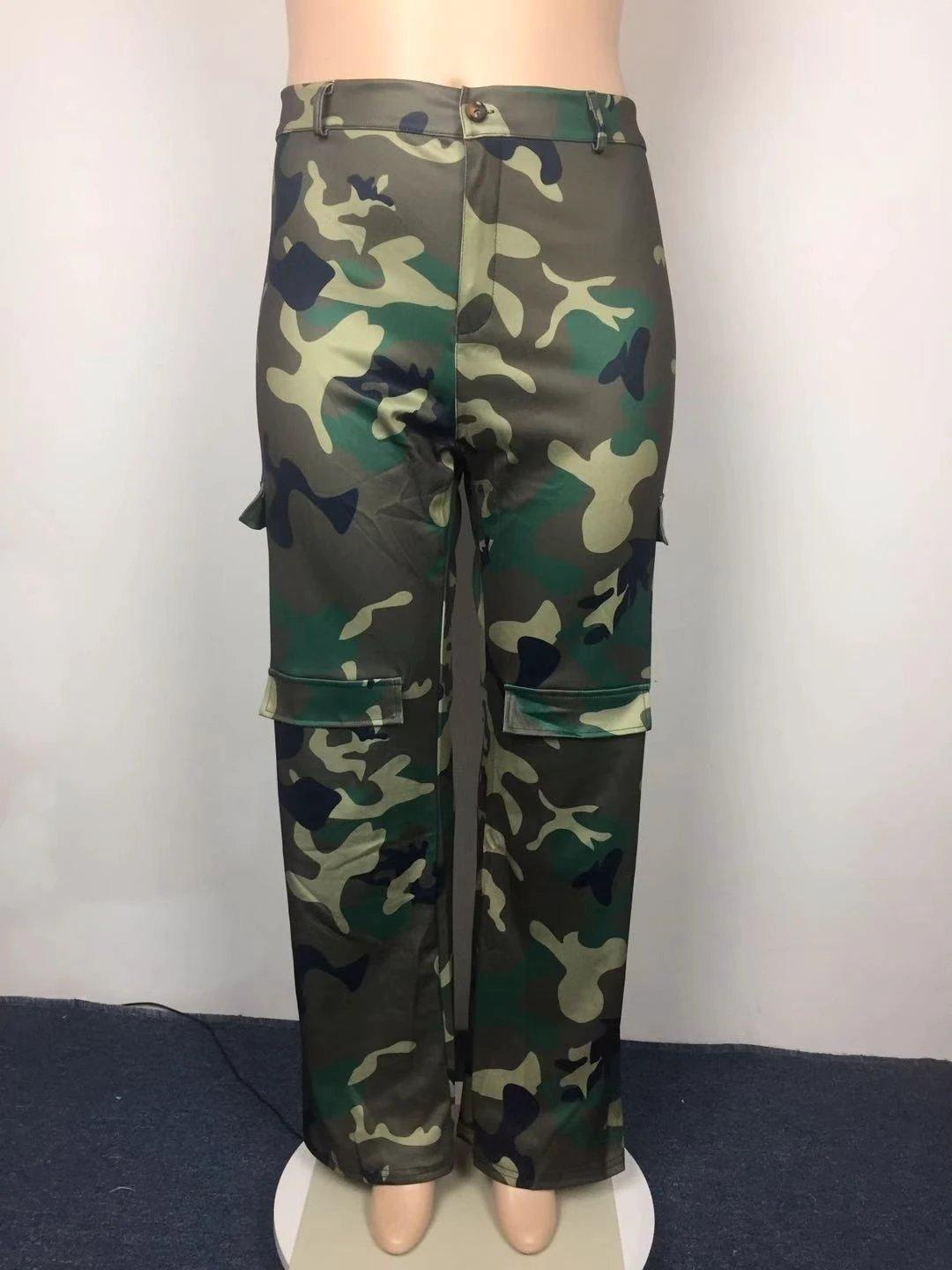 Street Leisure cargo camouflage Plus Size Pants