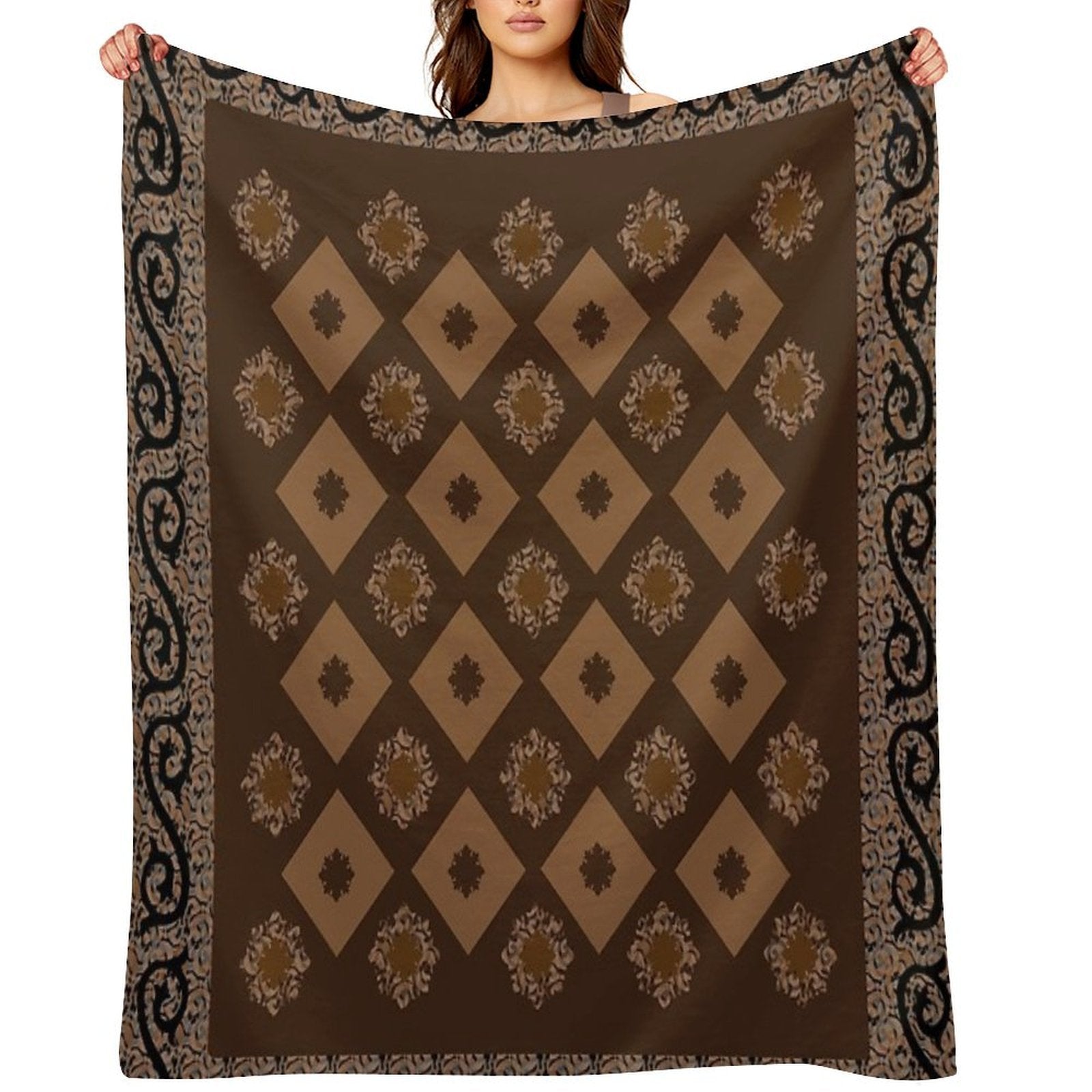 Decorative Abstract Design Multi-functional Throw Blanket