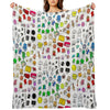 BFDI All Characters (Transparent) Throw Blanket