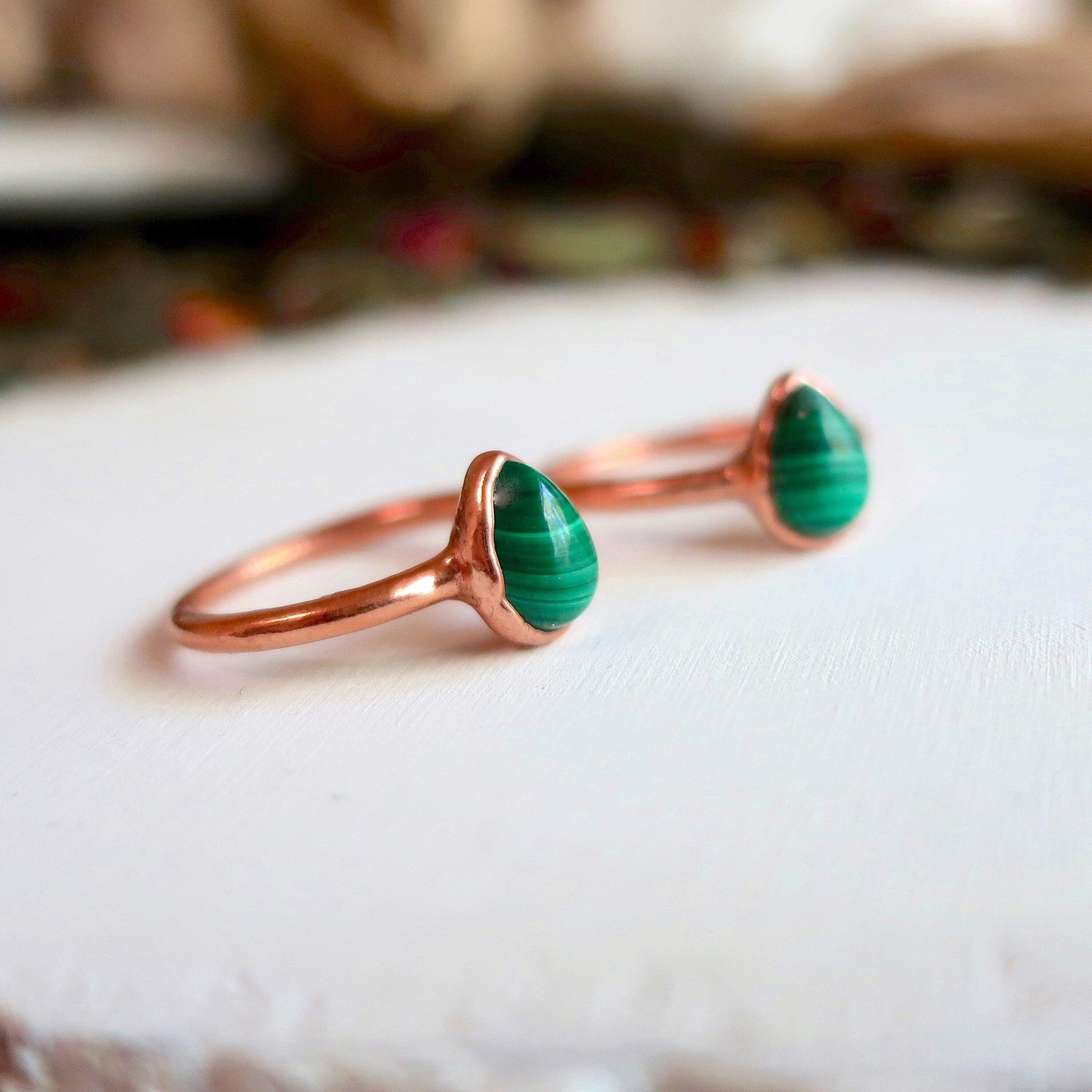 Copper Malachite Ring – Grounded Heart Energy | By Blackbird & Sage