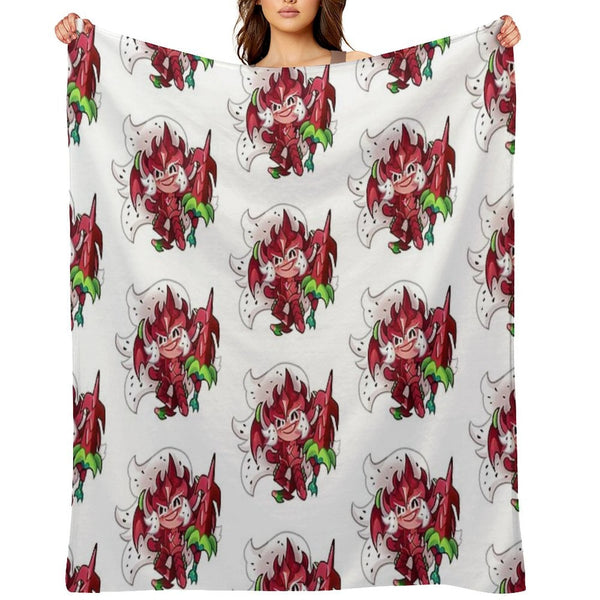 Pitaya Dragon Cookie Wrinkle-free Throw Blanket
