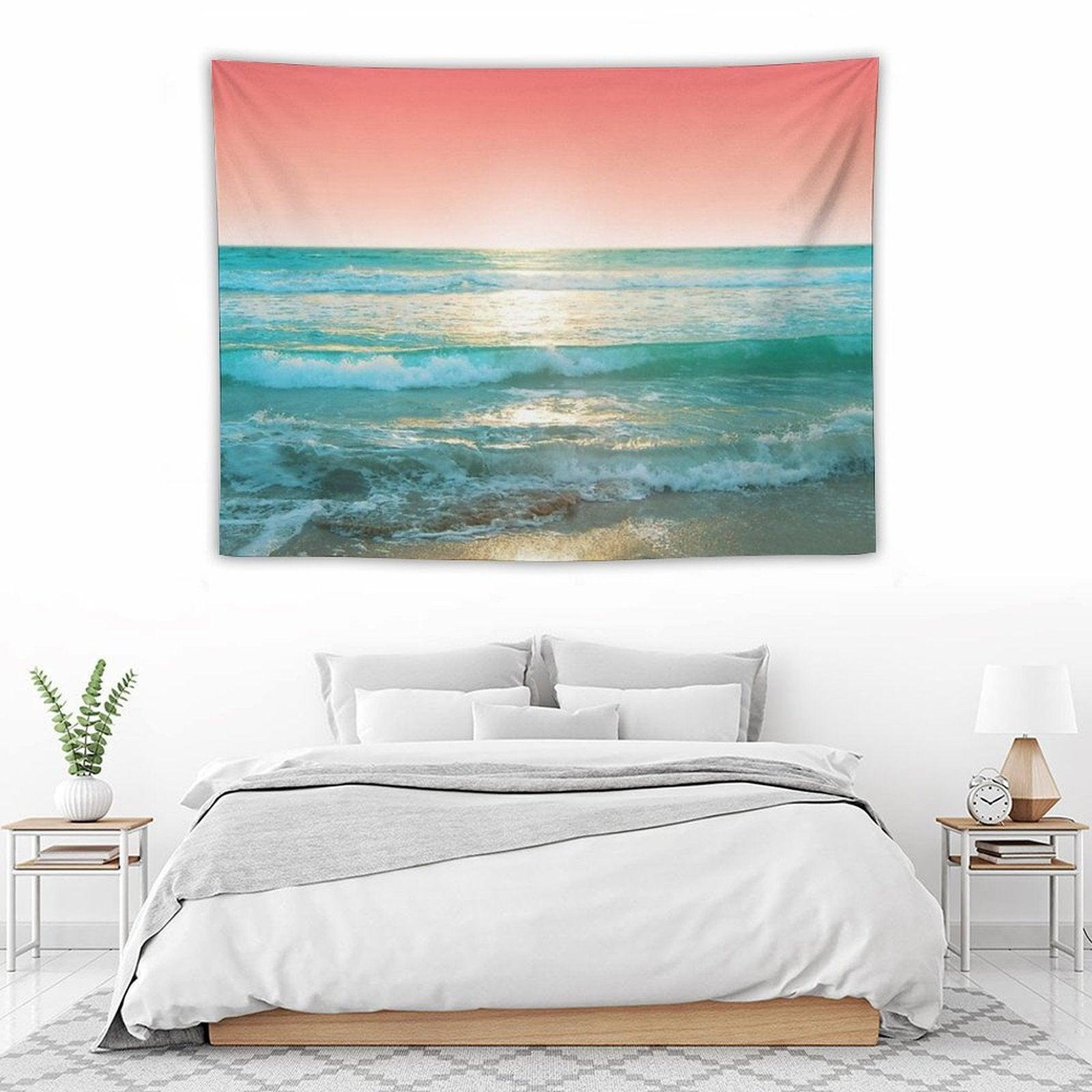 Aqua And Coral, 1 Tapestry