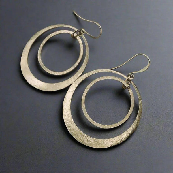 Brass Hoops - Bohemian Artisan Earrings | Handmade by Blackbird & Sage