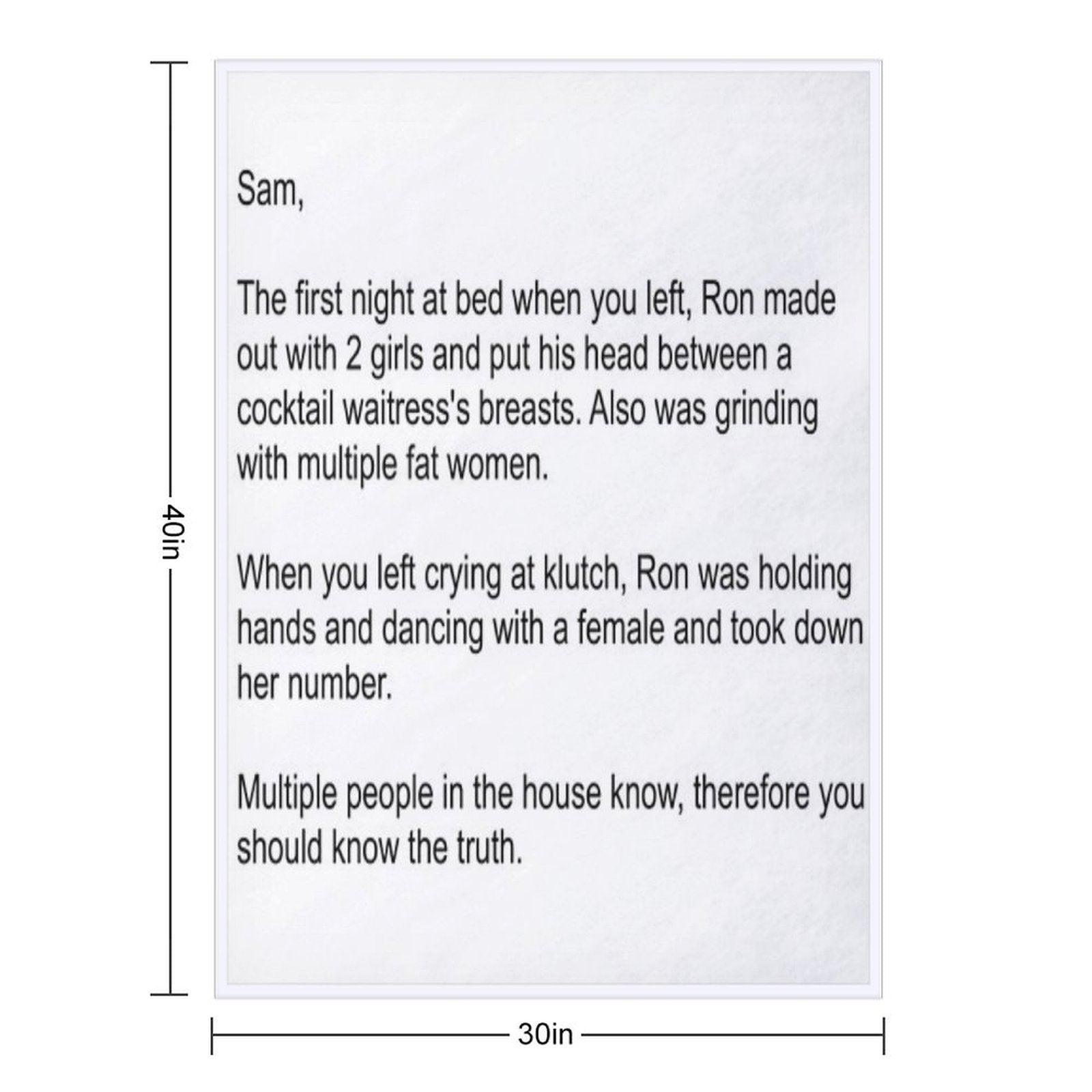 The Note Throw Blanket