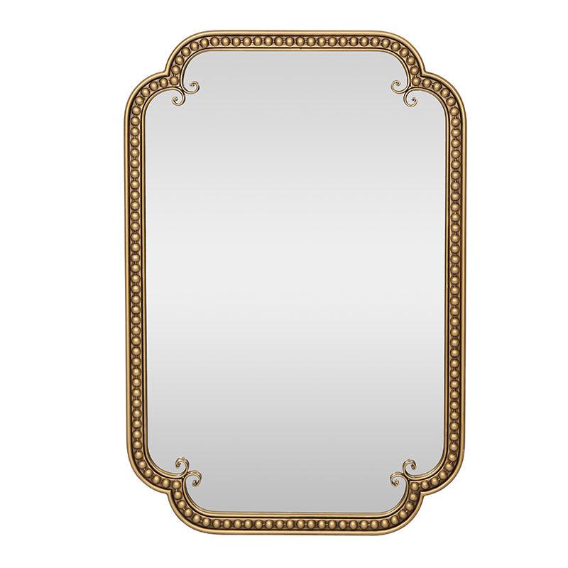Gold Irregular Beaded Metal Framed Wall Mirror