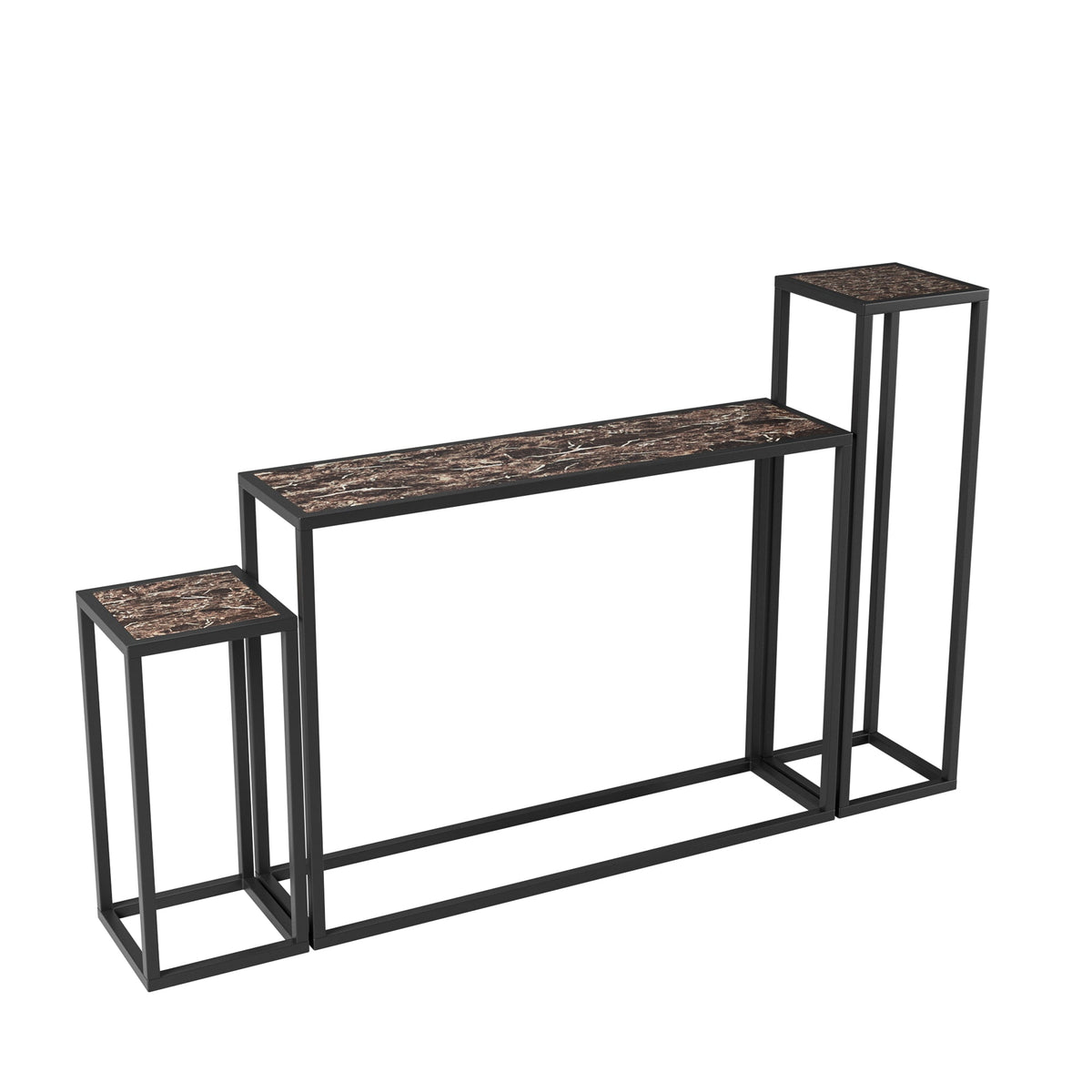3-Piece Set of Narrow Table - High-End Edge Wrapped Entrance Hall Table