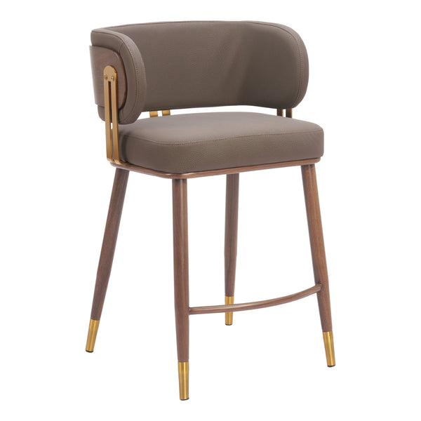 Brew Counter Stool Brown & Walnut