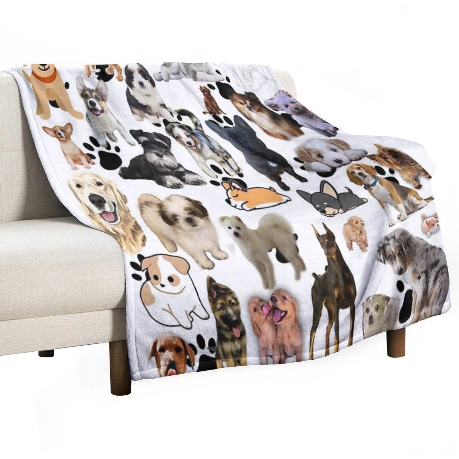 Dog Lovers Anti-pilling Throw Blanket