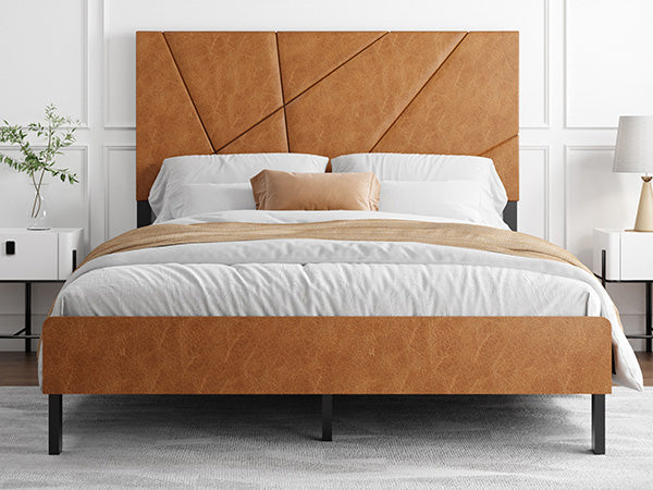 Queen Size Metal Bed Frame with Under-Bed Storage