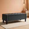 Storage Ottoman Bench Featuring Dual Safety Hinges