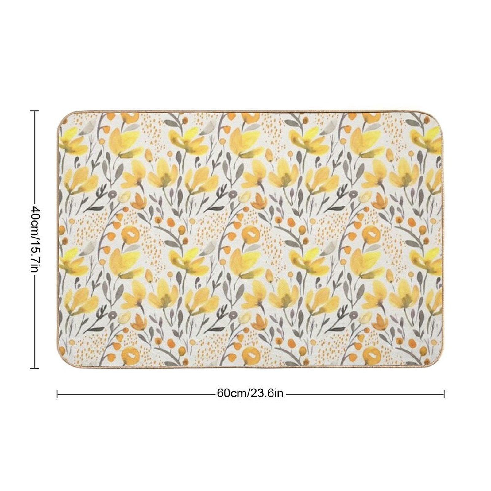 Yellow Field  Slip-Resistant Bath Mat