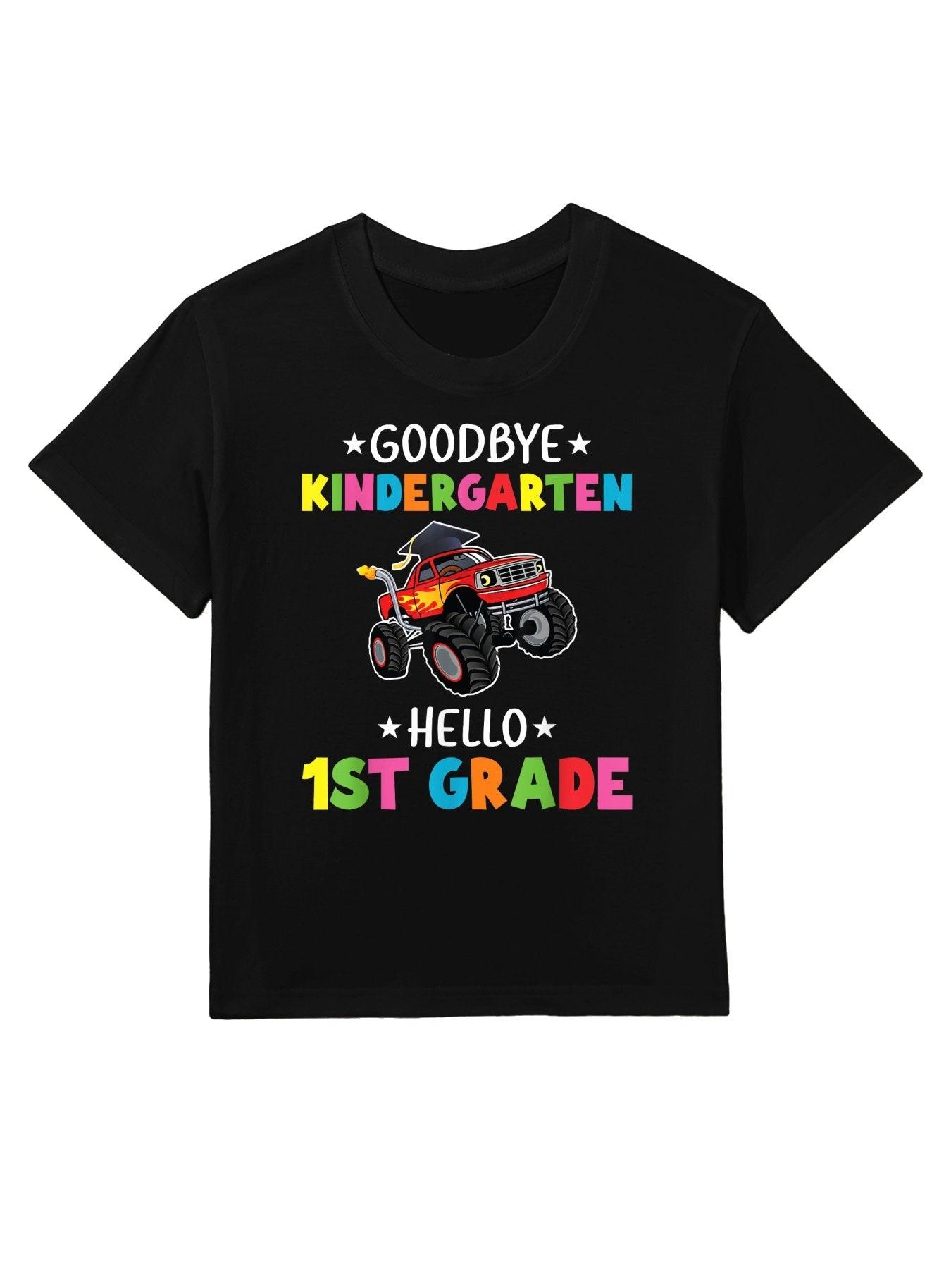 Goodbye Kindergarten Hello First Grade Graduation Boy Kids T-Shirt