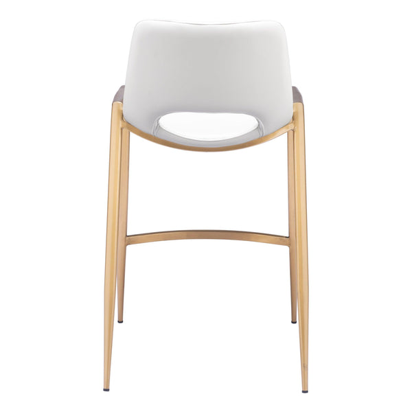Desi Counter Stool (Set of 2) White & Gold