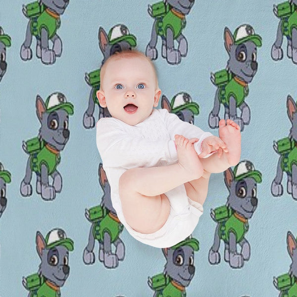 Paw Patrol Blanket, Mug, Shower Mat with Rocky! Plush Throw Blanket