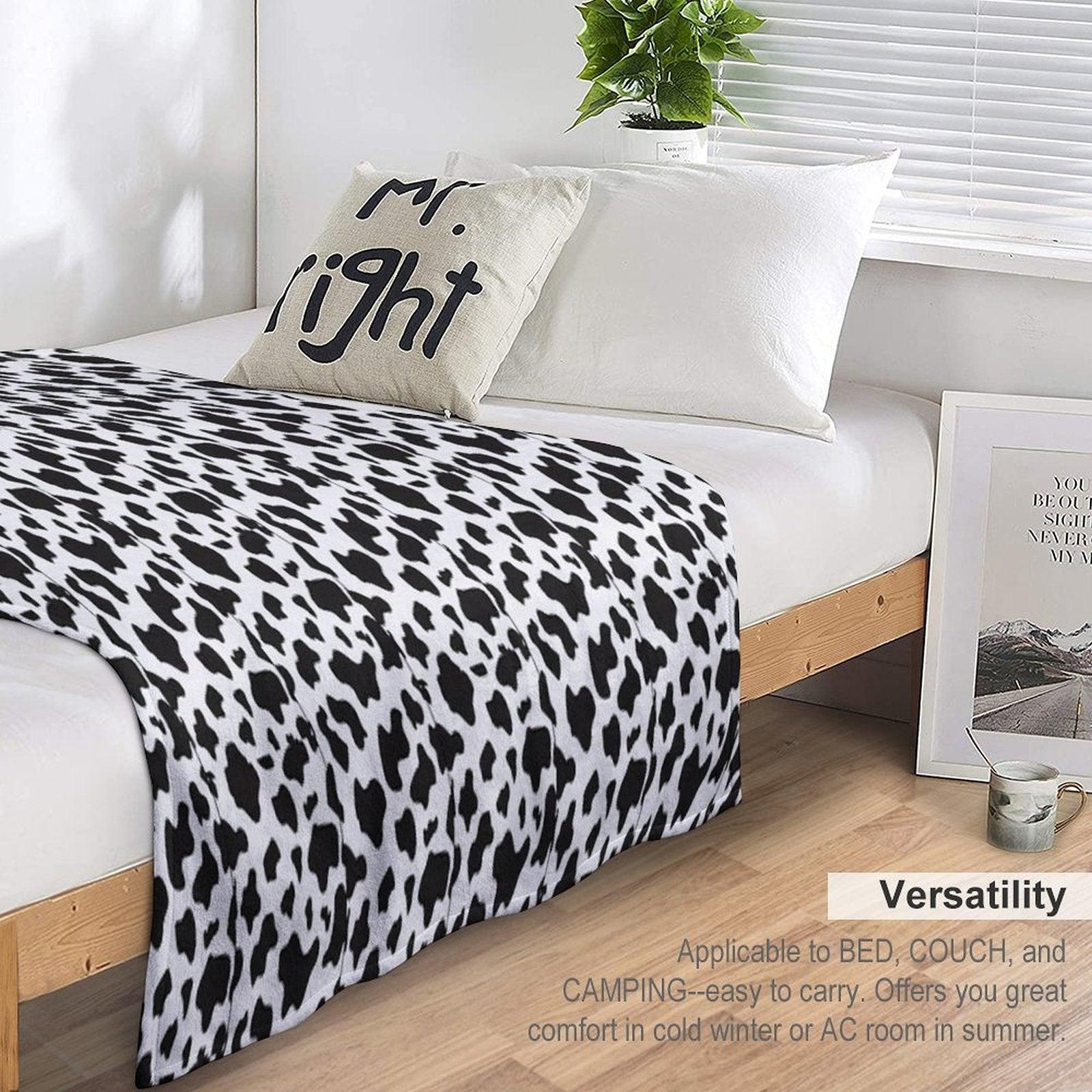 Cow Print Throw Blanket