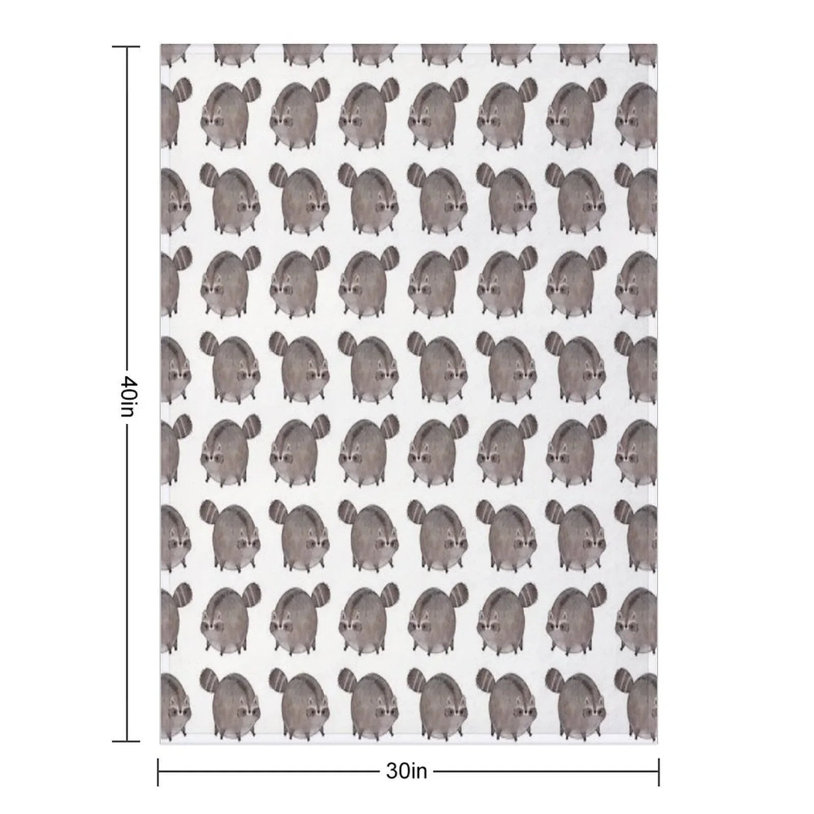 Chubby Trash Panda Throw Blanket