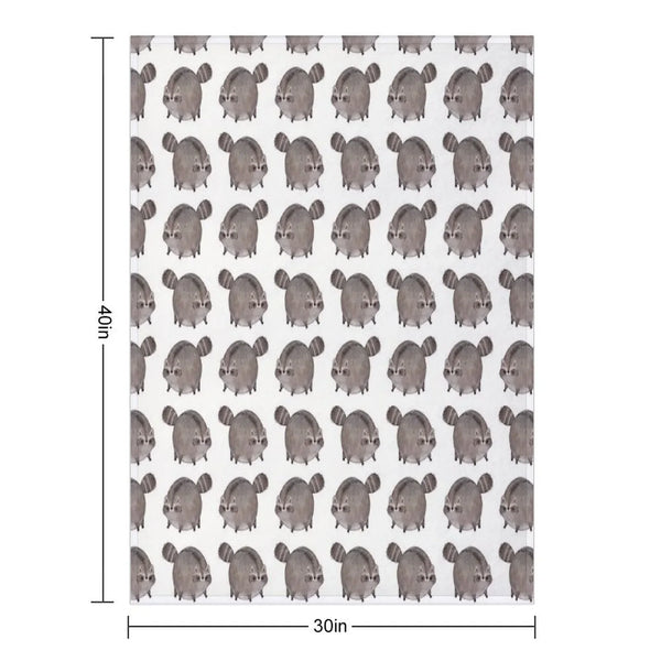 Chubby Trash Panda Throw Blanket